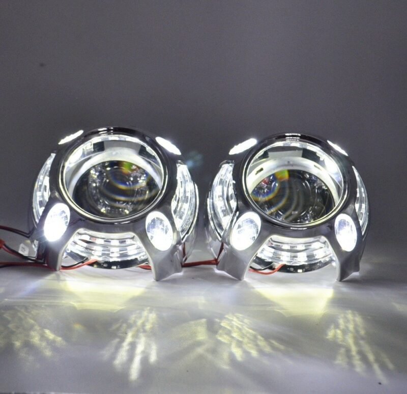 Morimoto Panamera Switchback LED 2.0 Projector Shroud – Black/Chrome, One Pair